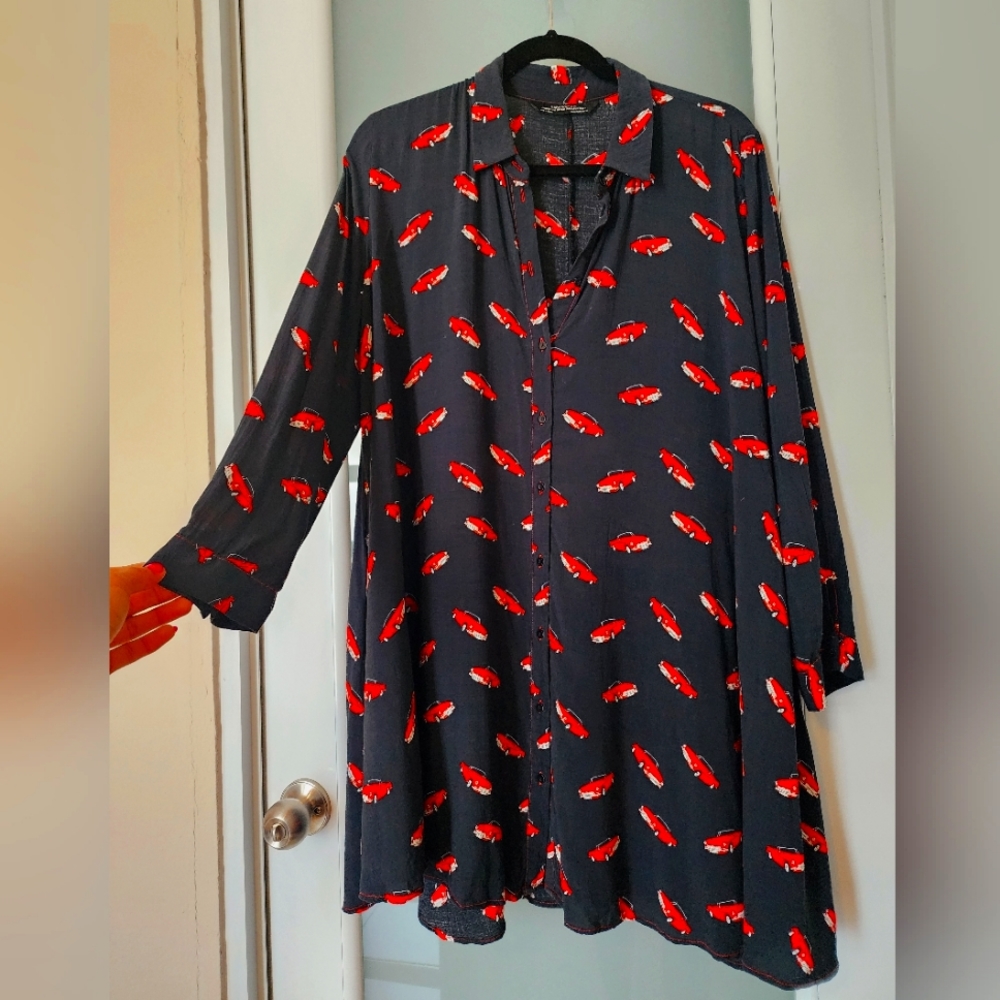 Zara, XL long shirt dress